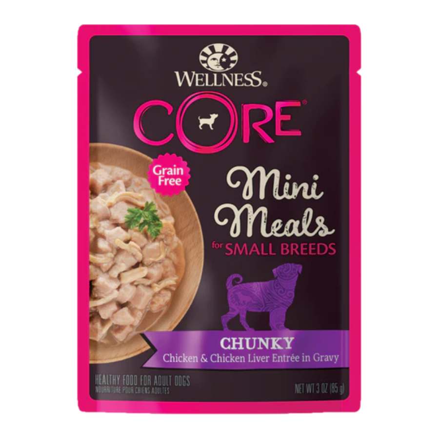 Wellness CORE Small Breed Mini Meals Grain-Free Wet Dog Food 3oz | Small Dog Wet Food