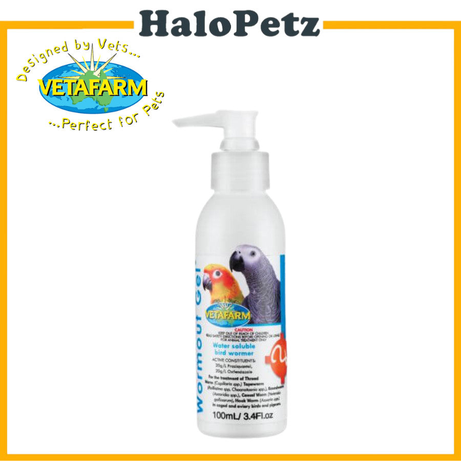 Vetafarm WormOut Gel Bird Parasite Control 50ml | 100ml