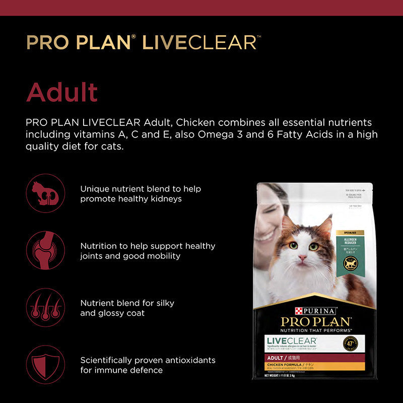 Purina Pro Plan LiveClear Adult Chicken Cat Dry Food