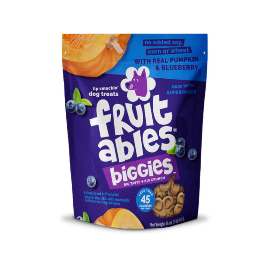 Fruitables Biggies Dog Treats | Bacon Apple | Pumpkin Blueberry