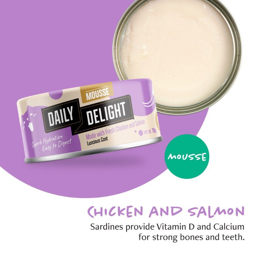 Daily Delight Mousse Wet Cat Food 70g