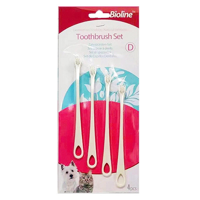 Bioline Cat & Puppy Toothbrush 4s | Dog