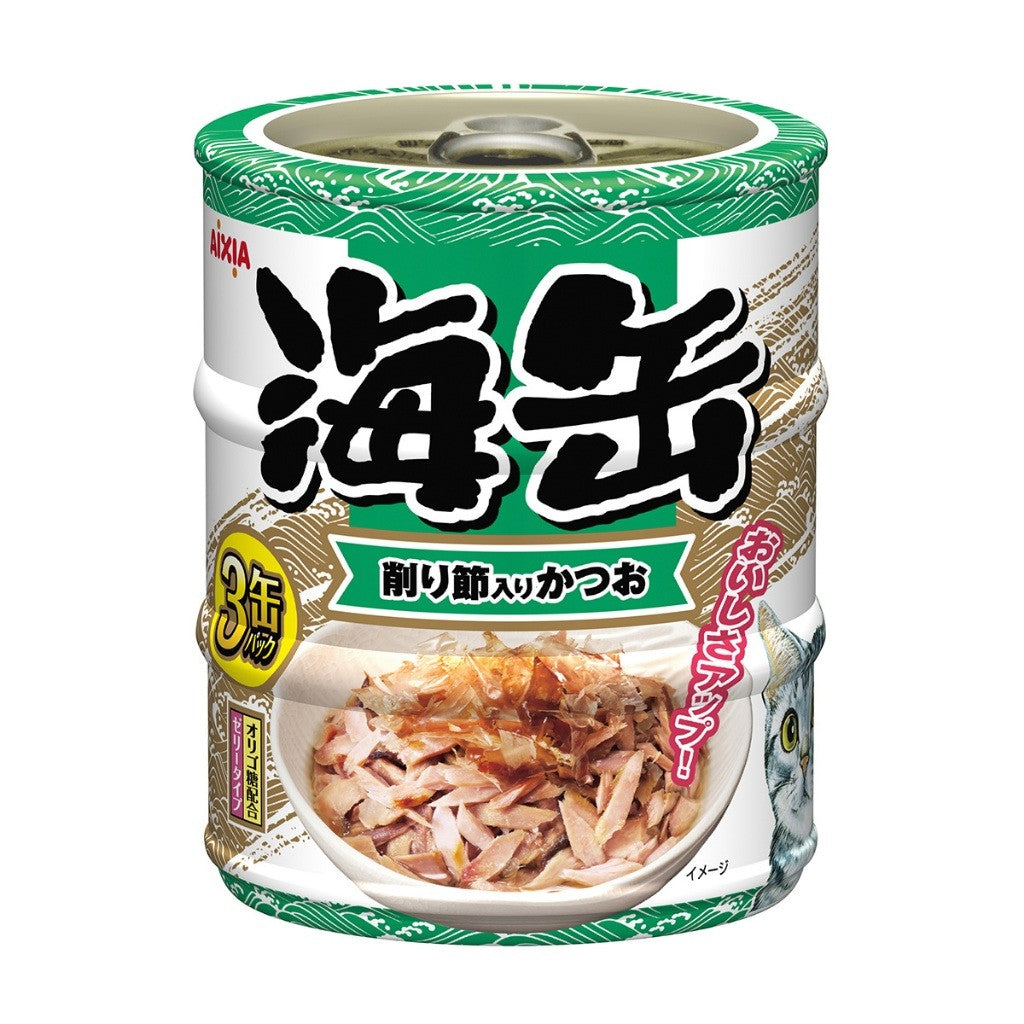 Aixia Umi-Can Mini Tuna Can Cat Food 60g x 3 - Tuna/ Tuna with Whitebait / Tuna with Chicken