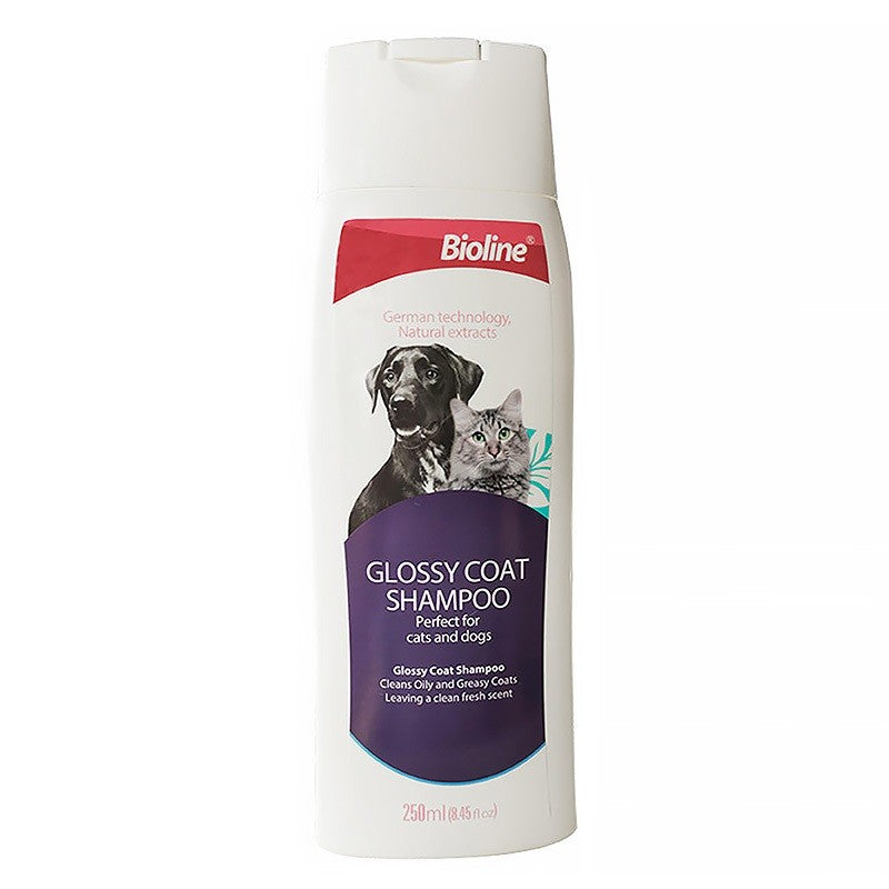 Bioline Glossy Coat Shampoo 250ml -Deep Clean Cat & Dog