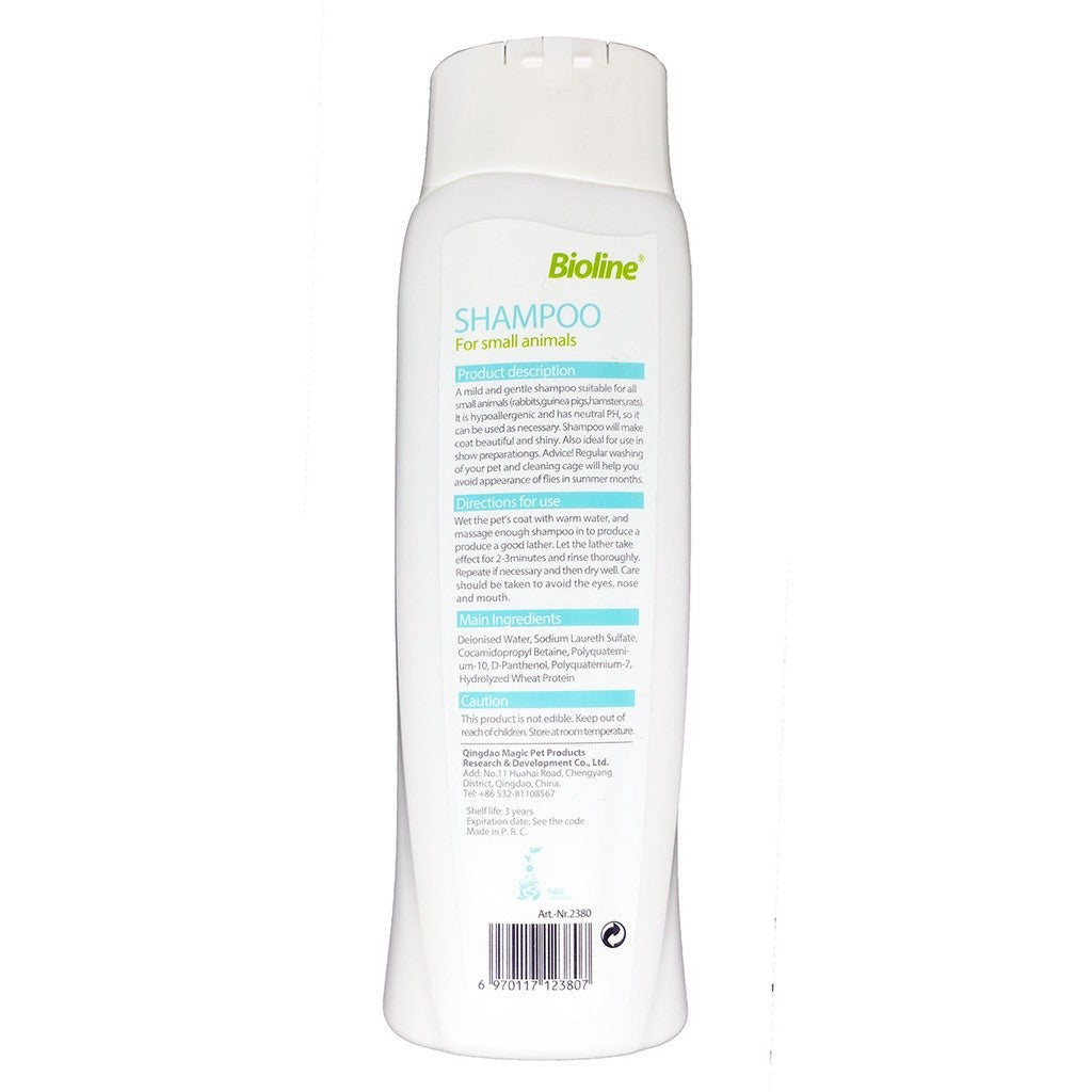 Bioline Small Animal Shampoo 200ml - Rabbit, Guinea Pig
