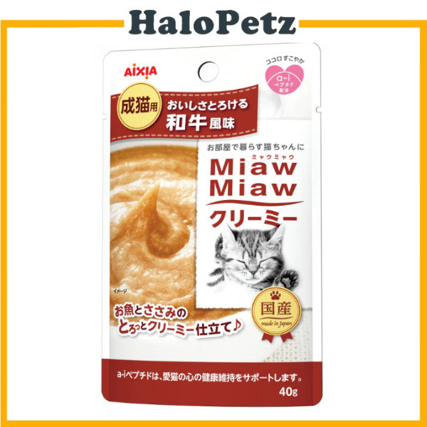 Aixia Miaw Miaw Cream Wet Food 40g For Cats | Topper