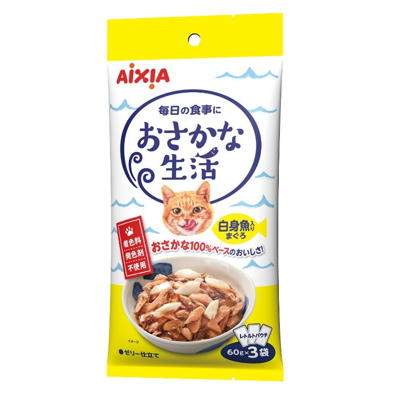 Aixia Fish & Meat Life - Wet Cat Foods 60g x 3
