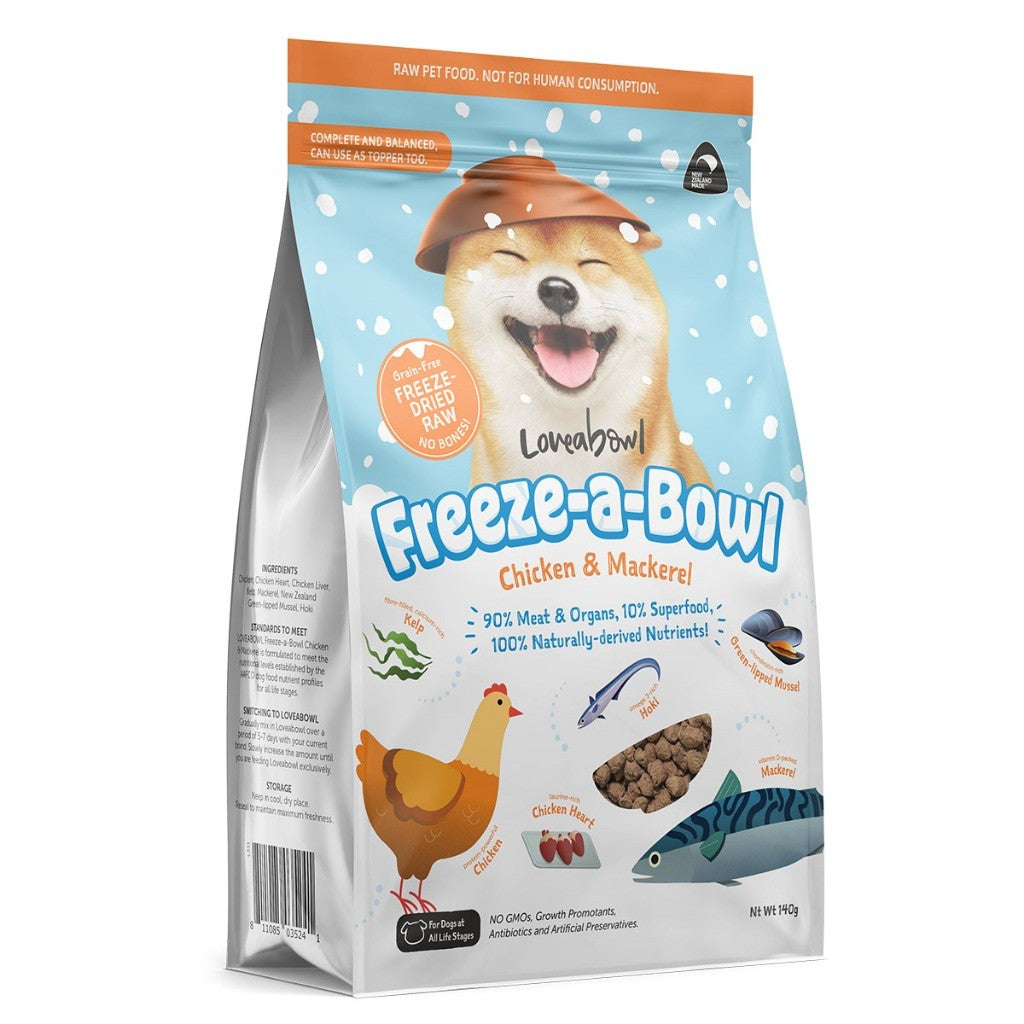 Loveabowl Freeze-a-Bowl Freeze Dried Dog Food 140g