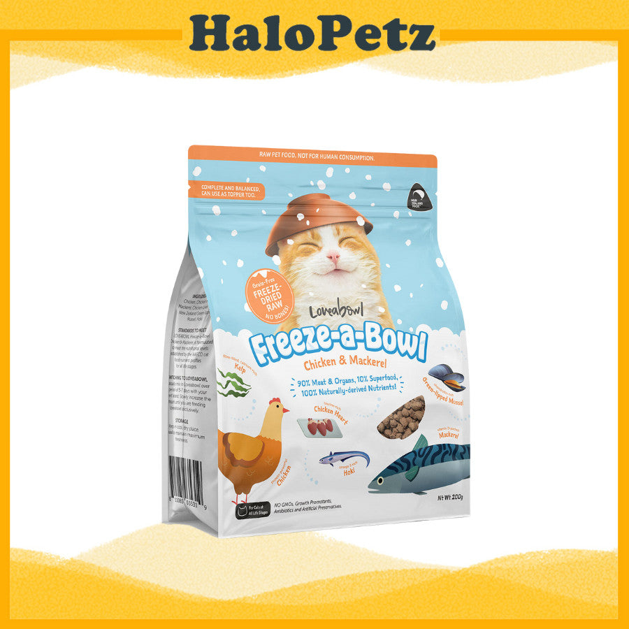 Loveabowl Freeze-a-Bowl Freeze Dried Cat Food 200g