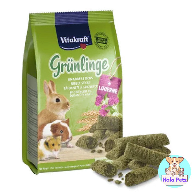 Vitakraft Small Animals Nibble Sticks 50g | Alfalfa, McCorn, Mini Carotties