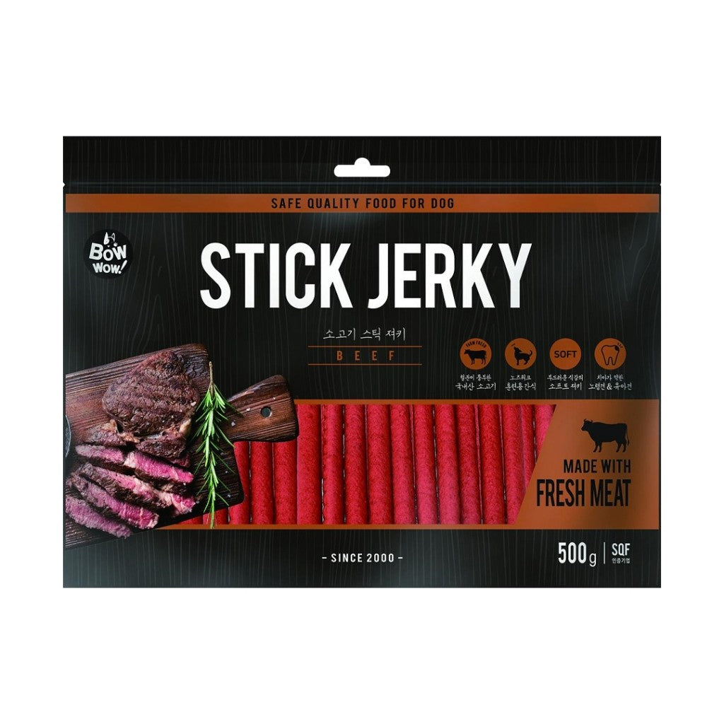 Bow Wow Stick Jerky Dog Treats 500g | Lamb, Beef