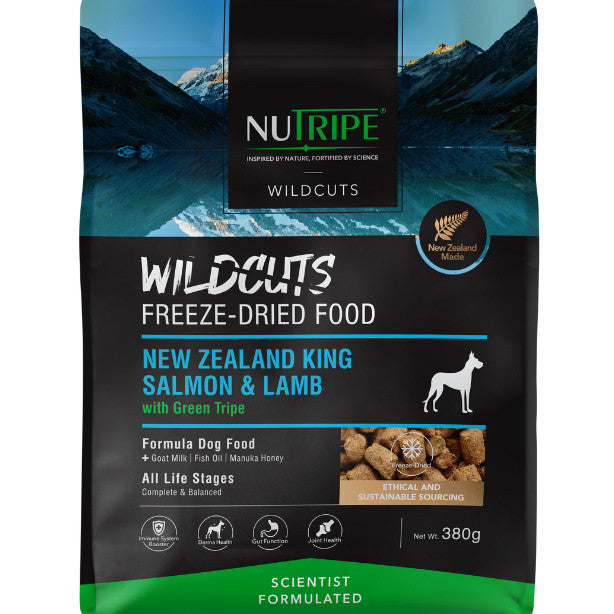 Nutripe WildCuts Freeze-Dried with Green Tripe Dog Food 380g
