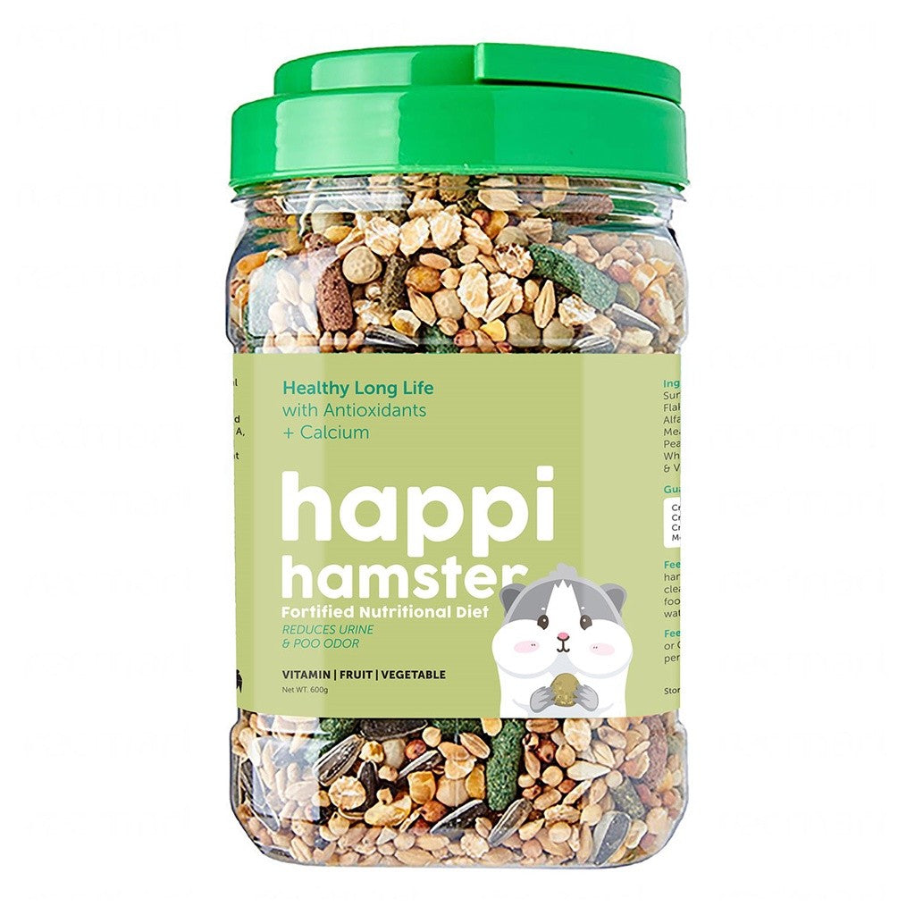 Happi Hamster Fortified Nutritional Diet for Hamsters 600g | Complete Hamster Food