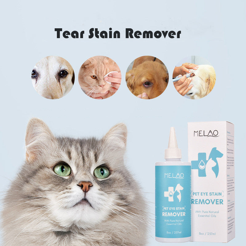 Melao Pet Tear Stain Remover with Pure Natural Essential Oils 8oz 237ml