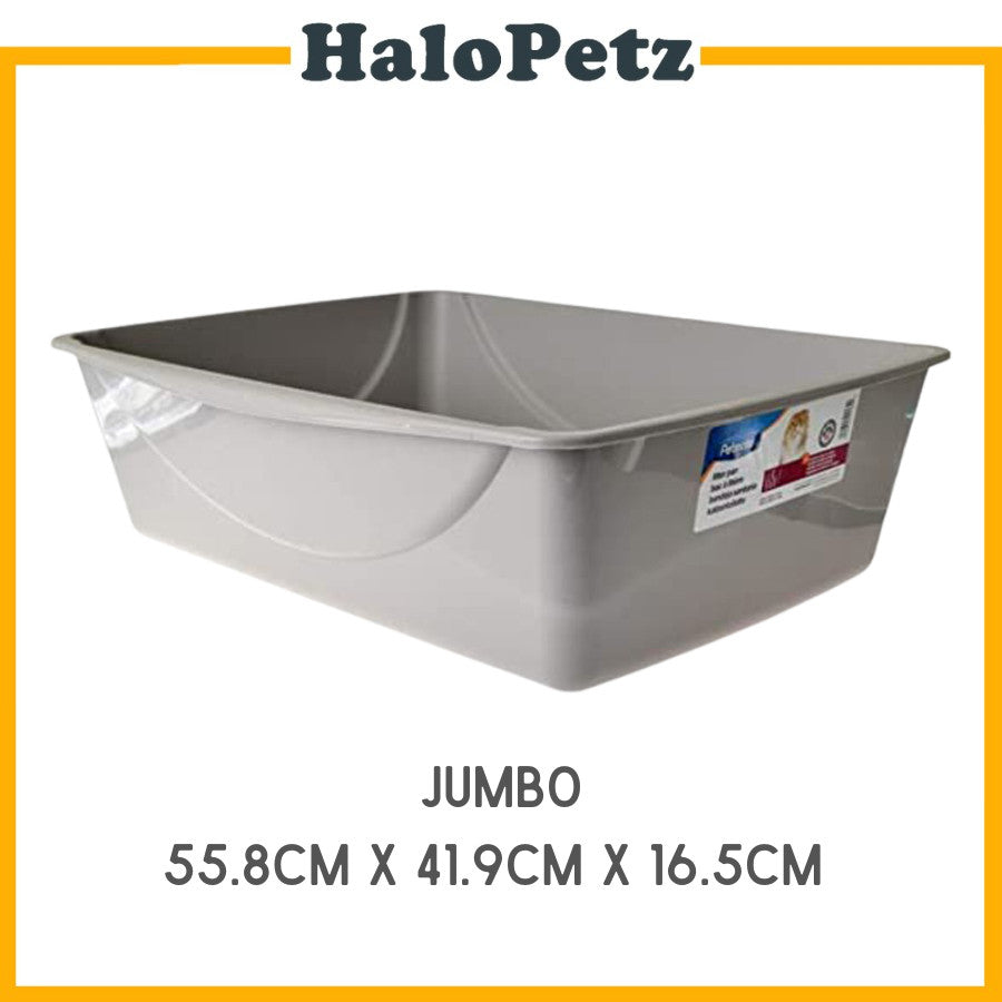 Petmate Litter Pan Boxes Grey Small Medium Large Jumbo
