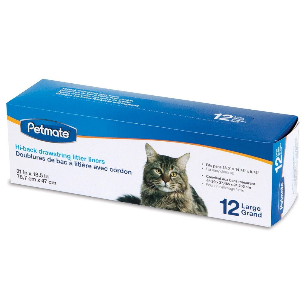 Petmate Drawstring Hi-Back Litter Pan Liner