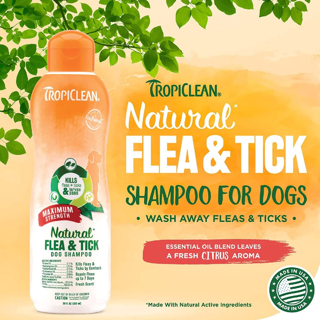 Tropiclean Flea & Tick Spray | Shampoo | Dog