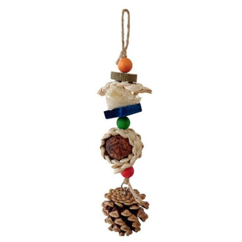 Bird Toy Accessories | Coconut Husk House for Birds | Rattan Ball Wooden Chew Toy