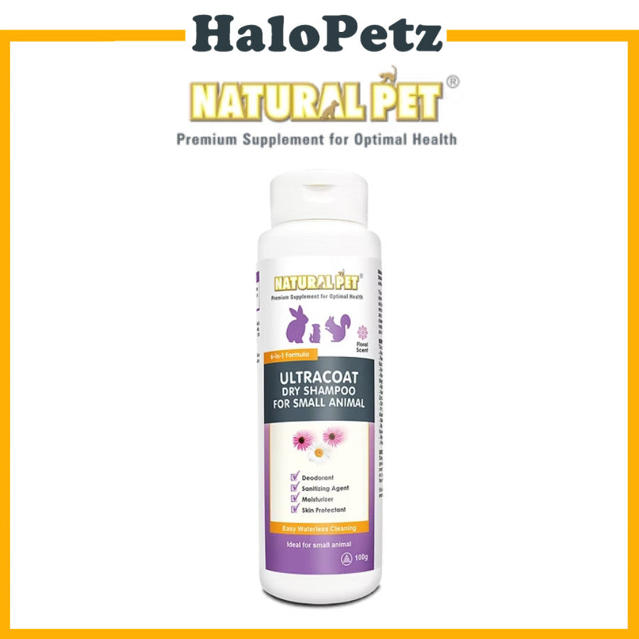 Natural Pet Ultracoat Dry Shampoo For Small Animal 100g