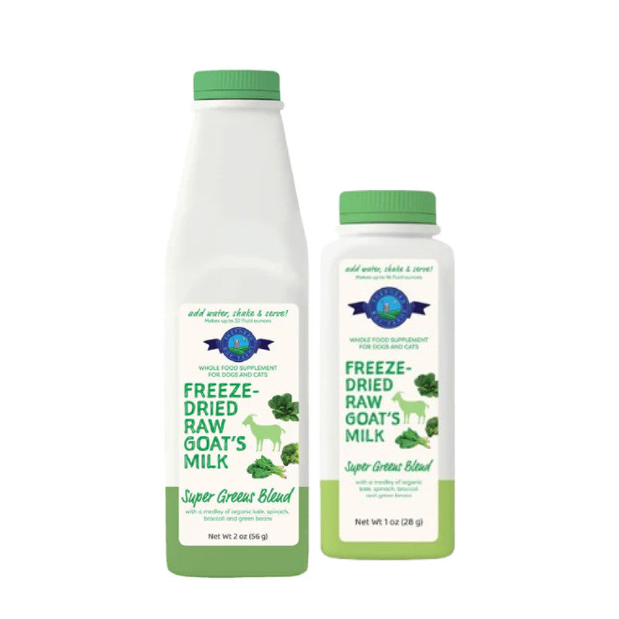 Shepherd Boy Farms Freeze Dried Raw Goat Milk for Dogs and Cats | Pet Milk | Classic Blend | Golden | Super Fruit | Green