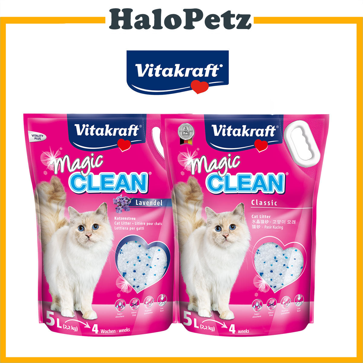Vitakraft Magic Clean Cat Litter 5L | Classic | Lavender