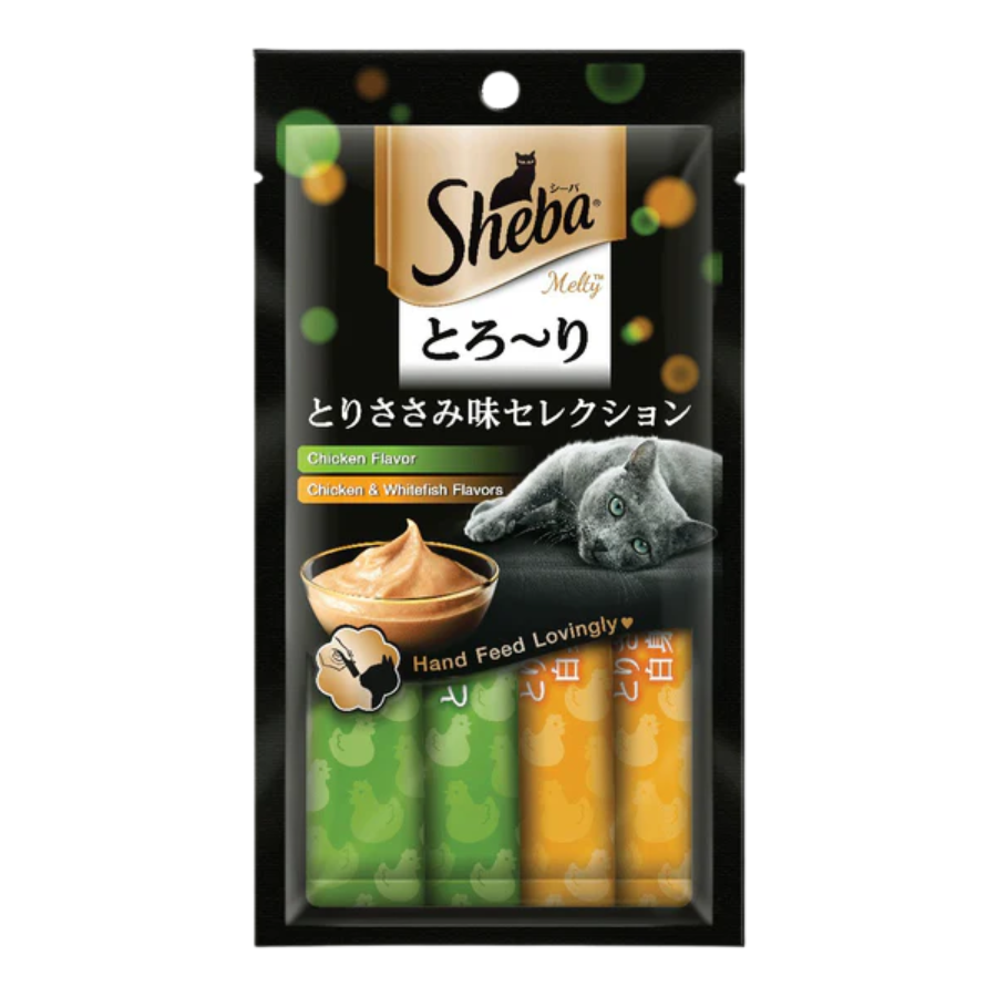 Sheba Melty Lickable Cat Treats 4 Sticks | Creamy Snack for Cats