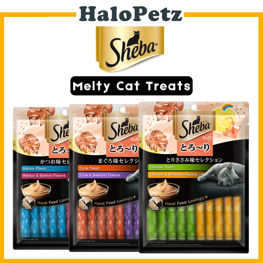 Sheba Melty Cat Treats 20 Sticks | Moochie Purée 25 Sticks | Lickable Cat Treats Bundle
