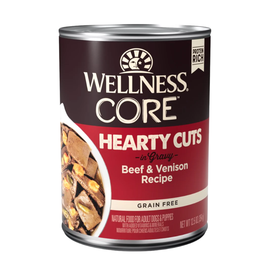 Wellness CORE Hearty Cuts Grain-Free Canned Dog Food 354g | Chunky Wet Dog Food