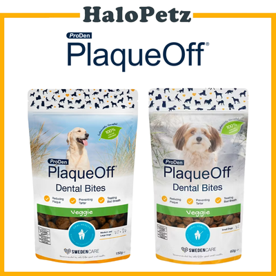 Proden Plaque Off Dental Bites for Dogs - Veggie | Small Dog | Large Dod