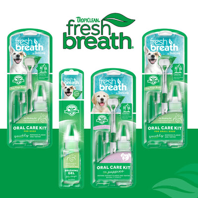 Tropiclean Fresh Breath Dental Brushing Kit & Gel for Dog
