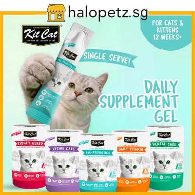 Kit Cat Daily Nutritional Supplement Gel For Cats & Kittens (5g x 30 sticks) | KitCat