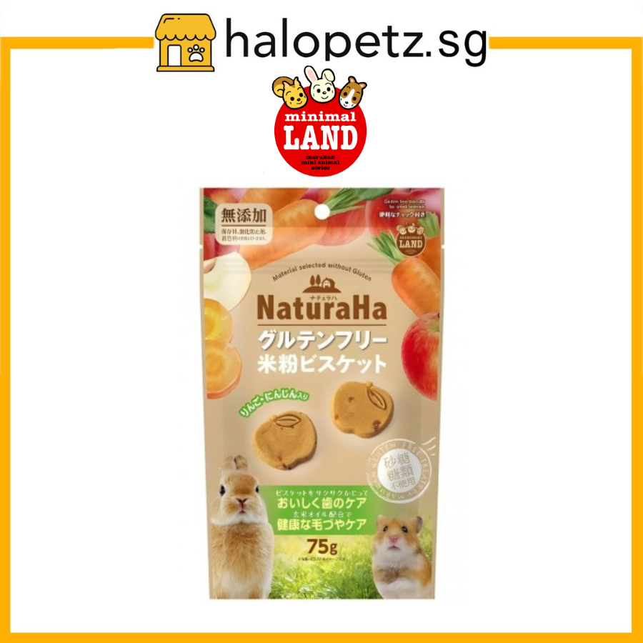 Marukan Naturaha Gluten-free Apple & Carrots Biscuit for Small Animals 75g