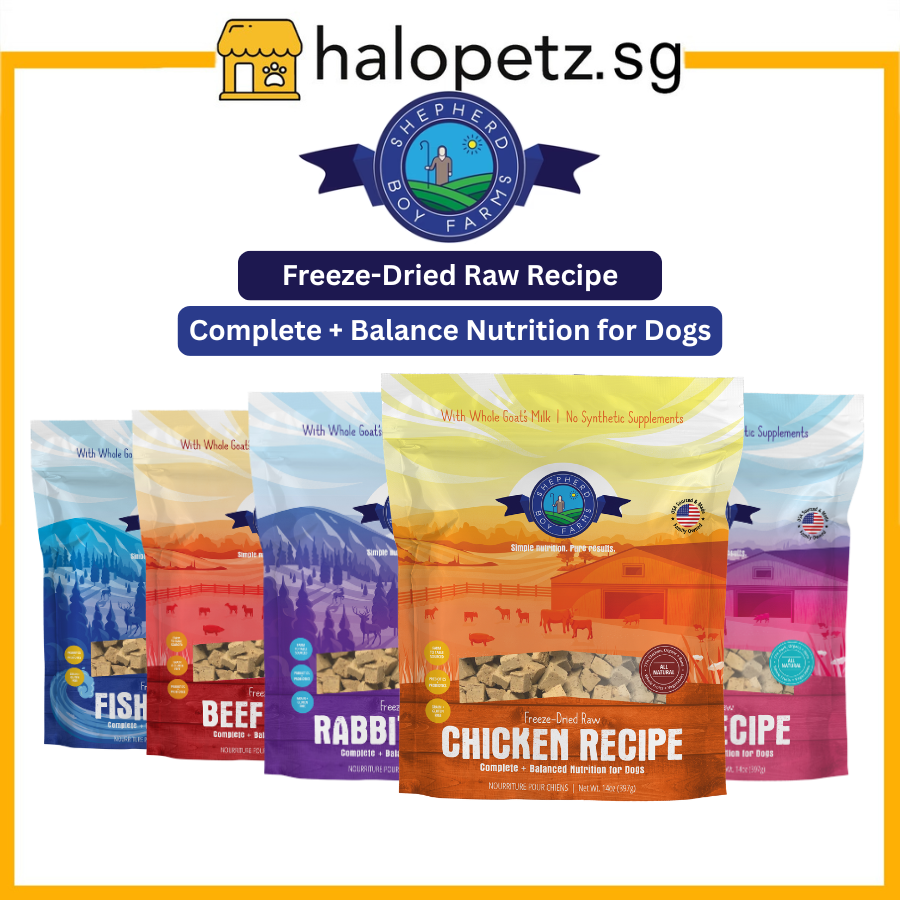 Shepherd Boy Farms Freeze-Dried Raw Dog Food Recipe 14oz | Chicken | Beef | Fish | Pork | Bison | Rabbit | Venison