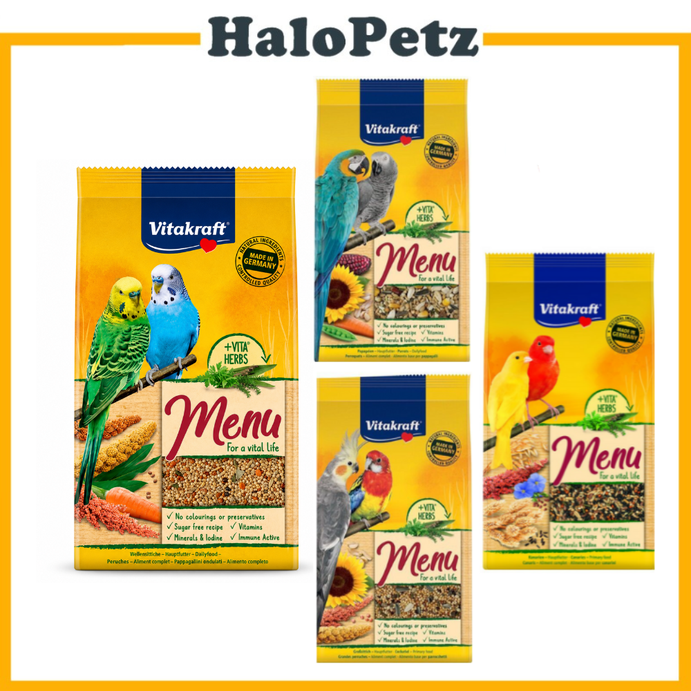 Vitakraft Menu Bird Food 1kg  | Budgie | Lovebird, Cockatiel | Canary | Parrot