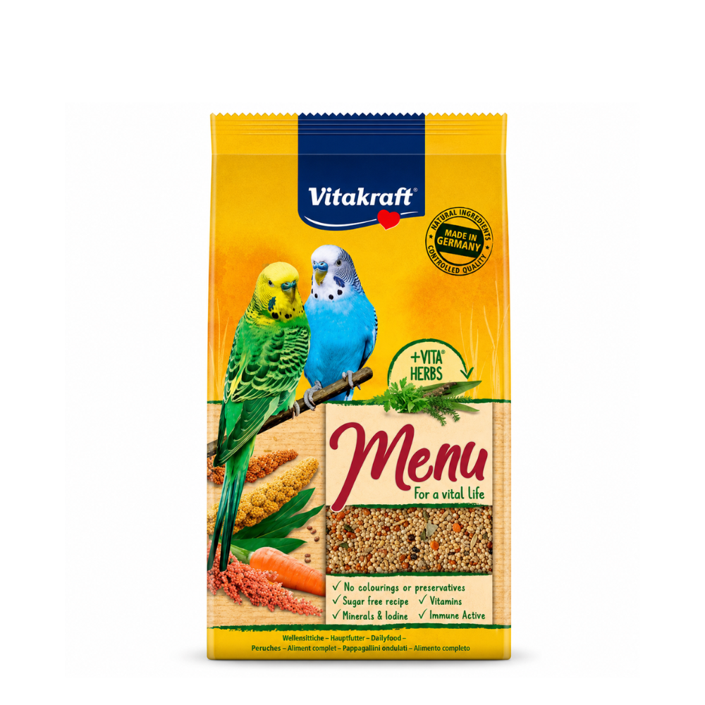 Vitakraft Menu Bird Food 1kg  | Budgie | Lovebird, Cockatiel | Canary | Parrot