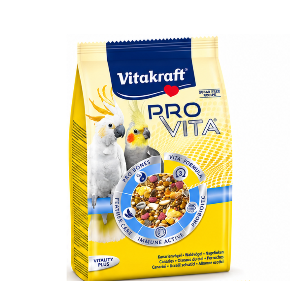 Vitakraft - Pro Vita 750g | Cockatiel | Lovebird | Parrot | Bird Food