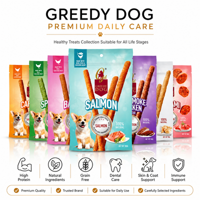 Greedy Dog Treats 80g - Metabolism, Skin & Coat, Digestion, Healthy Teeth and Bones