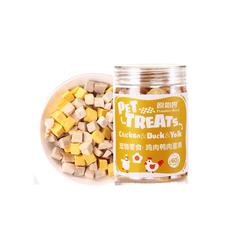 Primitive Beast Freeze Dried Treats Chicken Duck Egg Yolk Neck Cats Dogs