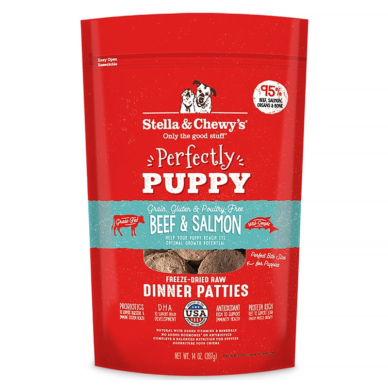 Stella & Chewy's Freeze-Dried Raw Dinner Patties Dog Food 14oz | Grain-Free Raw Nutrition
