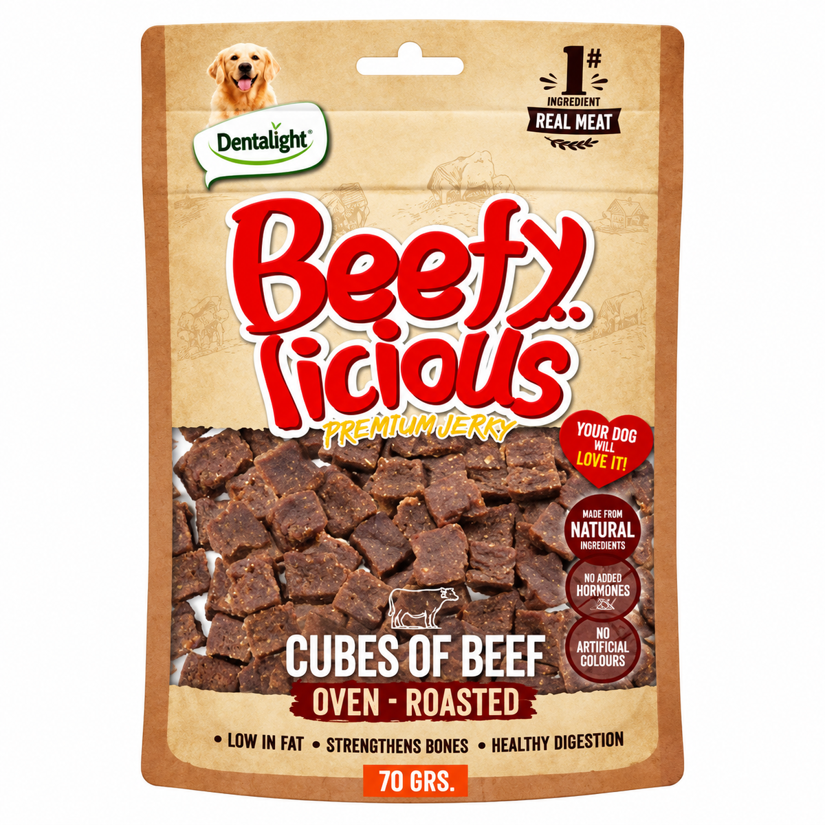 Dentalight Dog Treats 70g Jerky | Chicken Duck Salmon Rawhide Sweet Potato