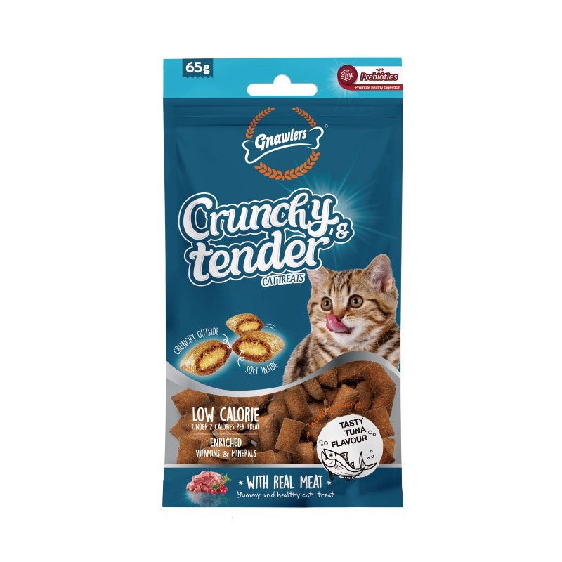 Dentalight Crunchy Cat Treats 60g | Chicken Salmon Tuna | Omega Enriched Snacks