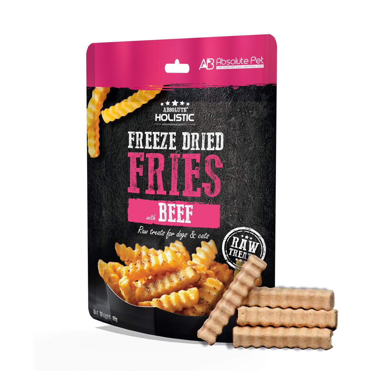 Absolute Holistic Freeze Dried Treats for Cats & Dogs 60g | Burger & Rolls