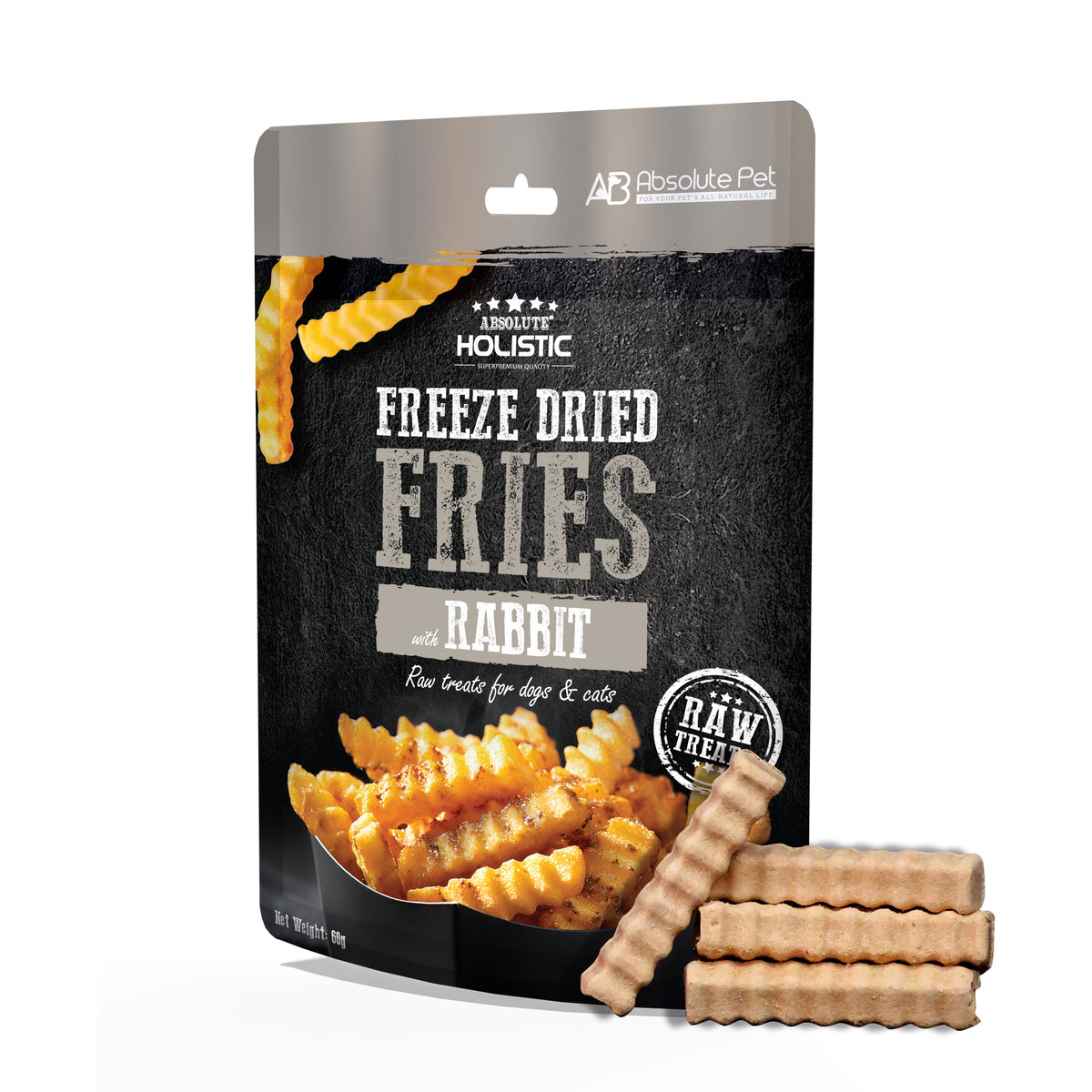 Absolute Holistic Freeze Dried Treats for Cats & Dogs 60g | Burger & Rolls