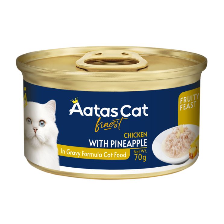 Aatas Cat Finest Wet Cat Food 70g- Daily Defence, Fruity Feast Chicken, Diamond Dinner Tuna