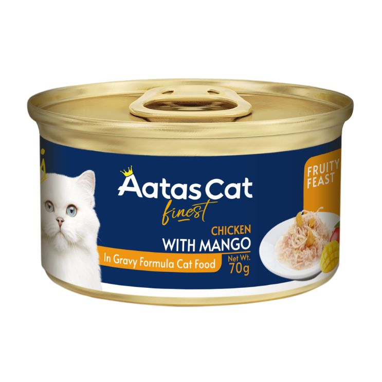 Aatas Cat Finest Wet Cat Food 70g- Daily Defence, Fruity Feast Chicken, Diamond Dinner Tuna