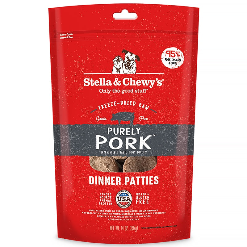 Stella & Chewy's Freeze-Dried Raw Dinner Patties Dog Food 14oz | Grain-Free Raw Nutrition