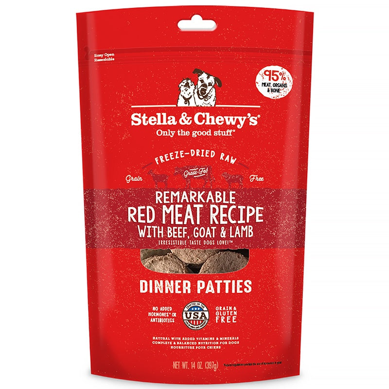 Stella & Chewy's Freeze-Dried Raw Dinner Patties Dog Food 14oz | Grain-Free Raw Nutrition