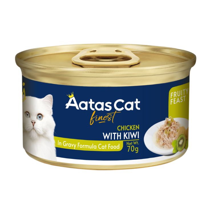 Aatas Cat Finest Wet Cat Food 70g- Daily Defence, Fruity Feast Chicken, Diamond Dinner Tuna