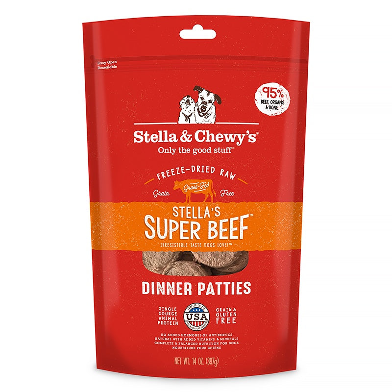 Stella & Chewy's Freeze-Dried Raw Dinner Patties Dog Food 14oz | Grain-Free Raw Nutrition