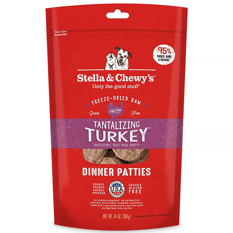 Stella & Chewy's Freeze-Dried Raw Dinner Patties Dog Food 14oz | Grain-Free Raw Nutrition